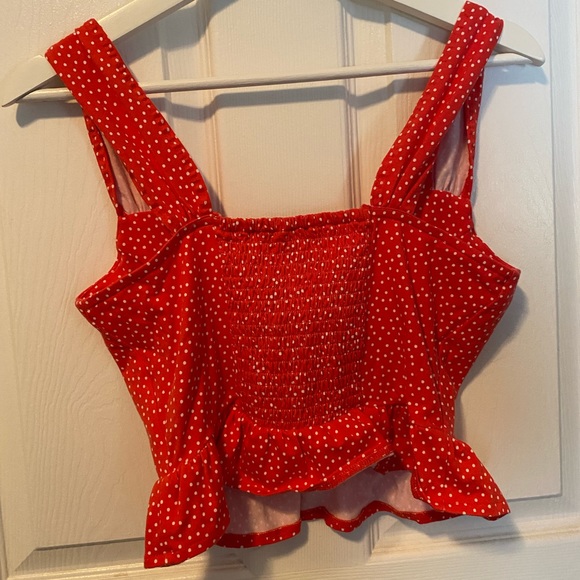 BNWT Forever 21 Polka Dot Crop Top - Picture 2 of 4